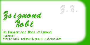 zsigmond nobl business card